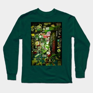 Green Graffiti Tag Sticker NYC Long Sleeve T-Shirt